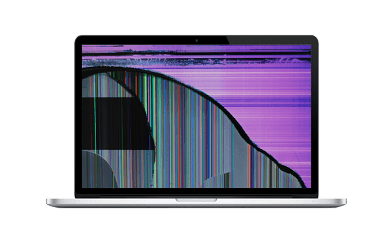 A MacBook Pro with broken LCD